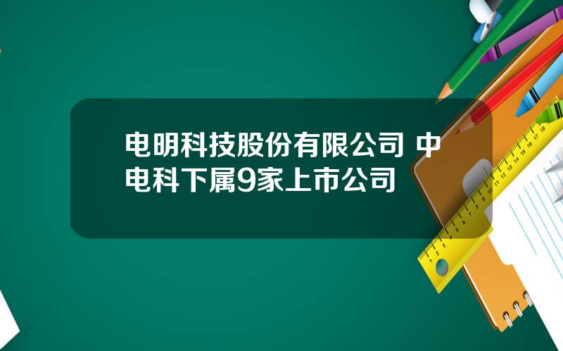 电明科技股份有限公司 中电科下属9家上市公司